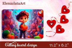 Romantic valentines day Cutting Board Sublimation Product Image 1