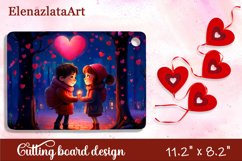 Romantic valentines day Cutting Board Sublimation Product Image 1