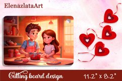 Romantic valentines day Cutting Board Sublimation Product Image 1