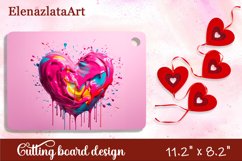 Romantic valentines day Cutting Board Sublimation Product Image 1