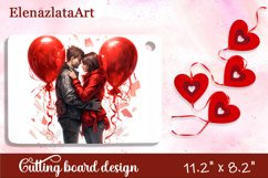 Romantic valentines day Cutting Board Sublimation Product Image 1
