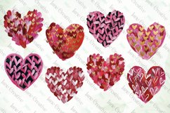 Valentine Day Heart Brushstroke Clipart Bundle Product Image 3