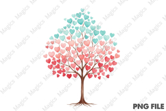 Valentine Day Heart Tree Sublimation png Product Image 1