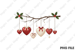 Valentine Day Hearts Sublimation Png Product Image 1