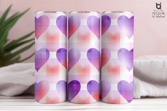 Valentine&#039;s Day Hearts Pattern Sublimation Tumbler Design Product Image 2