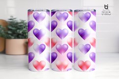 Valentine&#039;s Day Hearts Pattern Sublimation Tumbler Design Product Image 3