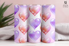 Valentine&#039;s Day Hearts Pattern Sublimation Tumbler Design Product Image 4