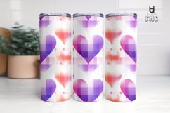 Valentine&#039;s Day Hearts Pattern Sublimation Tumbler Design Product Image 9