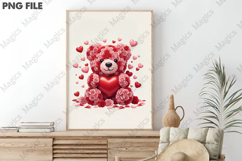 Valentine Day Rose Teddy Bear png Product Image 3