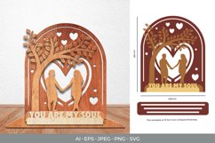 You are My Soul, Romantic Couple 3D Lasercut with Stand Base Product Image 1