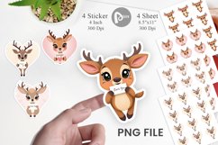 Valentine Deer Cartoon Sticker Product Image 1