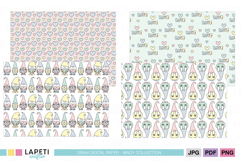 Romantic scrapbook backgrounds with coordinated designs