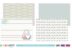Pastel digital papers perfect for kids and school crafts