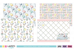 Cute gnome and heart patterns for Valentine projects