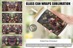 Glass Can Wraps Valentine Dinosaur Product Image 1