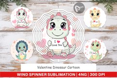 Wind Spinner Valentine Dinosaur Cartoon Product Image 1