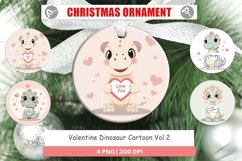 Christmas Ornaments Valentine Dinosaur Cartoon Product Image 1
