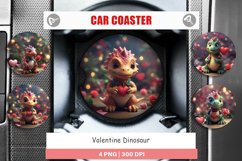 Car Coaster Valentine Dinosaur Product Image 1