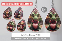 Earring Teardrop Valentine Dinosaur Product Image 1