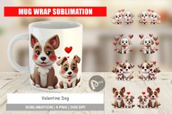 Mug Wrap Design Valentine Dog Product Image 1