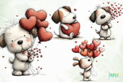 Valentine’s Day Dogs Clipart Product Image 1