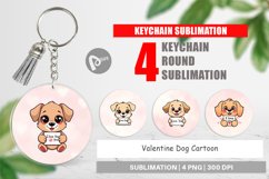 Keychain Valentine Dog Cartoon Product Image 1