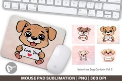 Mouse Pad Valentine Dog Cartoon Product Image 1