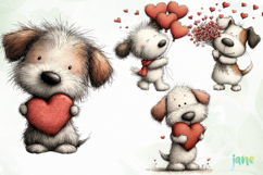 Valentine’s Day Dogs Clipart Product Image 1
