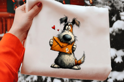 Valentine Dog With Holding Envelope Clipart Product Image 2