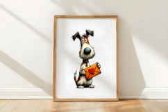 Valentine Dog With Holding Envelope Clipart Product Image 3