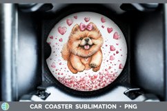 GorgeousValentine Dogs Car Coaster design.