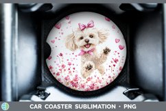 GorgeousValentine Dogs Car Coaster design.