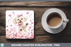 GorgeousValentine Dogs Square Coaster design.