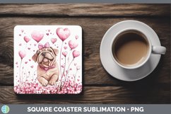 GorgeousValentine Dogs Square Coaster design.