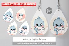 Earring Teardrop Valentine Dolphin Cartoon Product Image 1