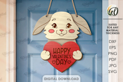 3D Valentine Door Hangers Bundle Laser Cut. Valentine SVG Product Image 11