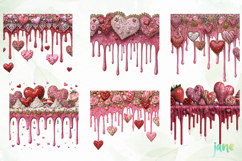 Valentine Dripping Hearts Clipart Product Image 2