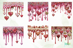 Valentine Dripping Hearts Clipart Product Image 8