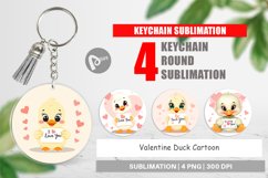Keychain Valentine Duck Cartoon Product Image 1