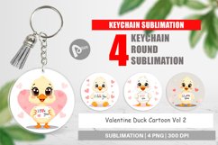 Keychain Valentine Duck Cartoon Product Image 1