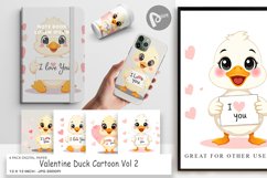 Digital Paper Valentine Duck Cartoon Product Image 1