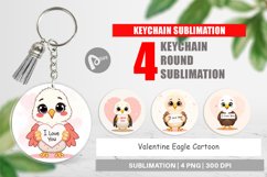Keychain Valentine Eagle Cartoon Product Image 1