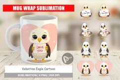 Mug Wrap Design Valentine Eagle Cartoon Product Image 1