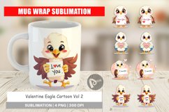 Mug Wrap Design Valentine Eagle Cartoon Product Image 1