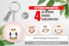 Keychain Valentine Eagle Cartoon Product Image 1
