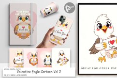 Digital Paper Valentine Eagle Cartoon Product Image 1