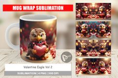 Mug sublimation design Valentine Eagle Product Image 1
