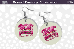 Couple Gnomes Round Earrings | Dinosaur Valentine Earrings Product Image 1