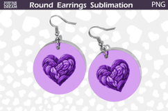 Heart Latch Hook Round Earrings | Heart Valentine Earrings Product Image 1