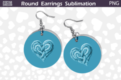 Heart Latch Hook Round Earrings | Heart Valentine Earrings Product Image 1